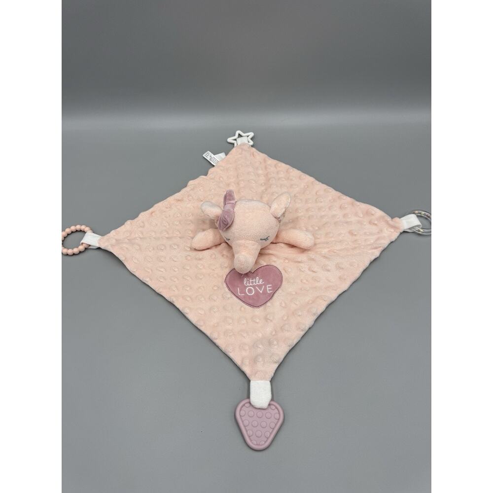 Dreamgro Pink Elephant Little Love Lovey Activity Security Blanket